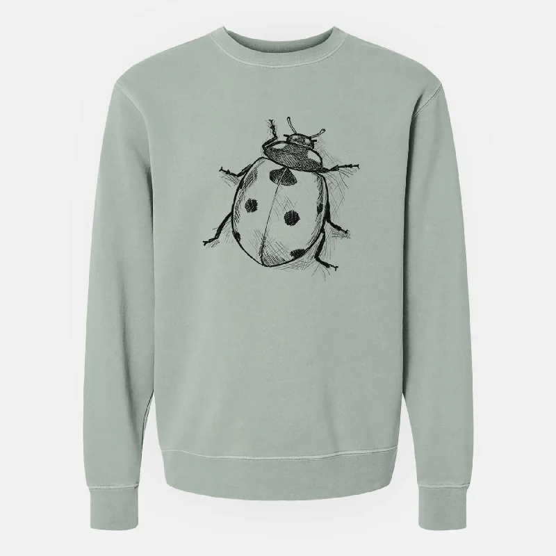 Special Buy Coccinella septempunctata - Seven-spot Ladybird Ladybug - Unisex Pigment Dyed Crew Sweatshirt