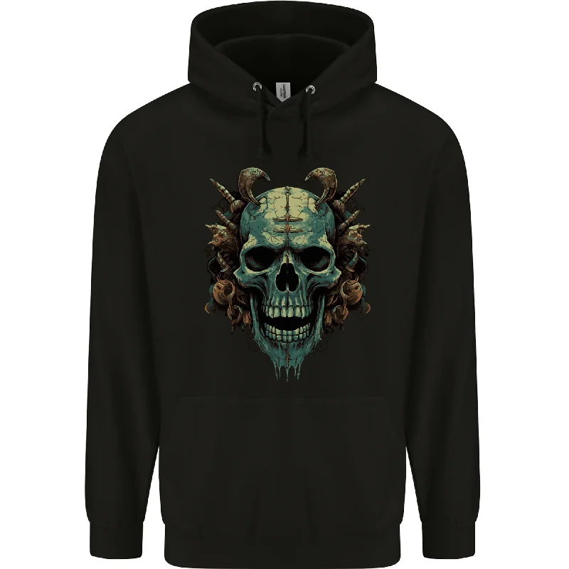 Clearance Items Underworld Devil Skull Demon Satan Mens 80% Cotton Hoodie