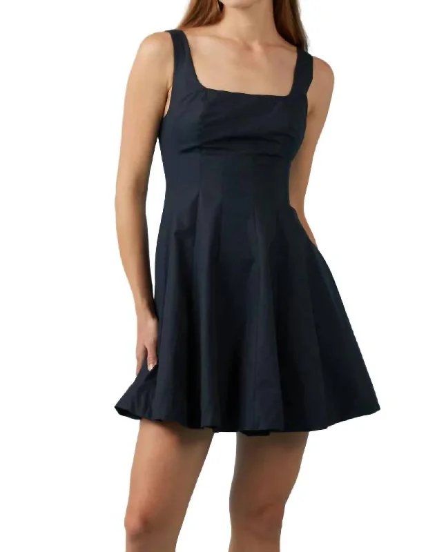 Lowest Price Mini Poplin Dress In Navy