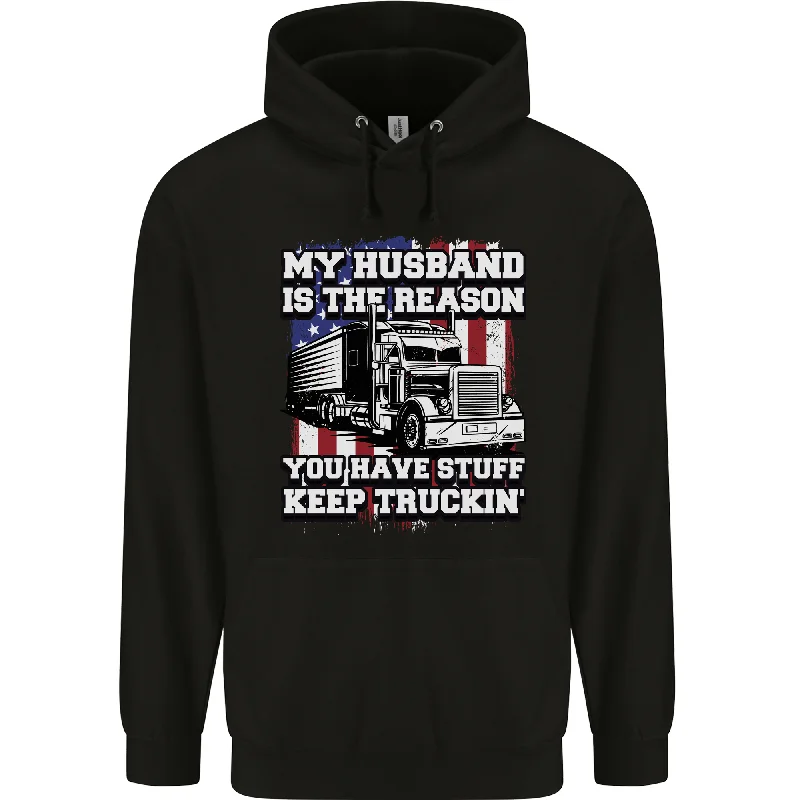 Price Fest Truck Driver Funny USA Flag Lorry Driver Mens 80% Cotton Hoodie