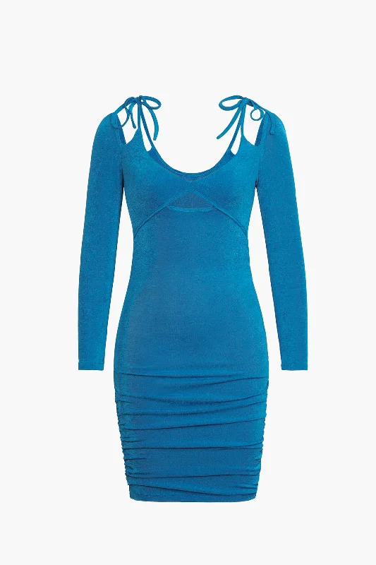Deal of the Week Blue Cut Out Bodycon Mini Dress