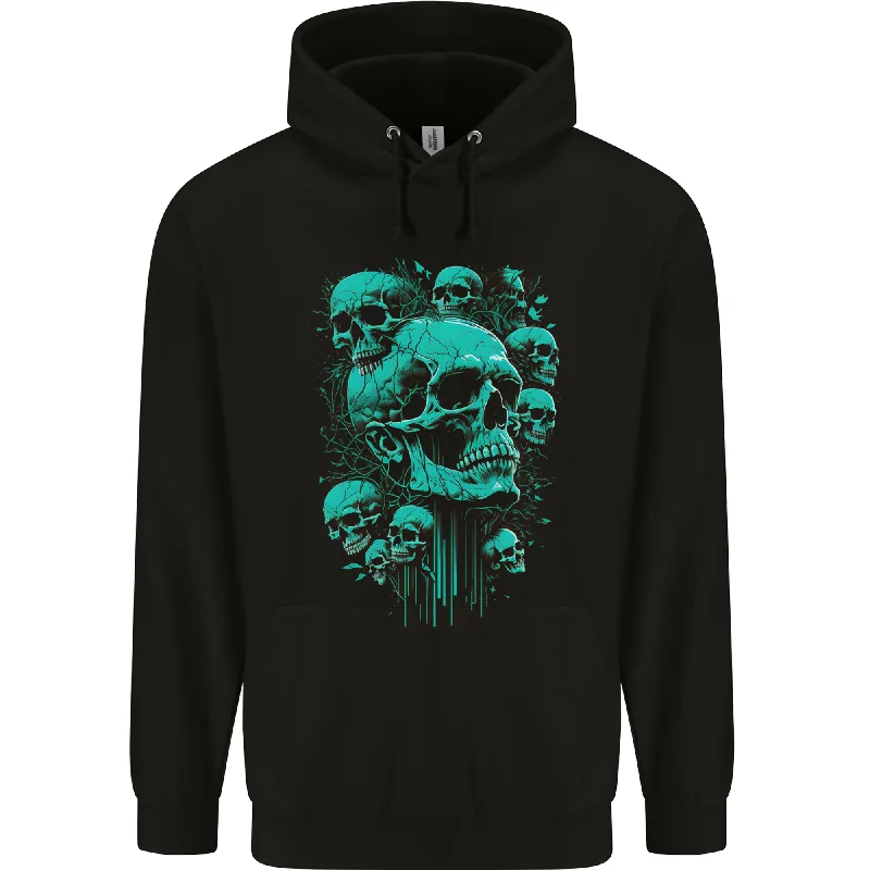 Crazy Savings Skull Time Gothic Heavy Metal Rock Music Biker Mens 80% Cotton Hoodie