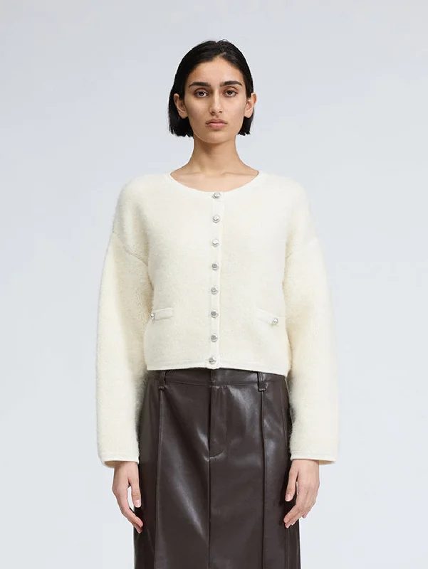 Lowest Price Kaia Boucle Cardigan - Ivory