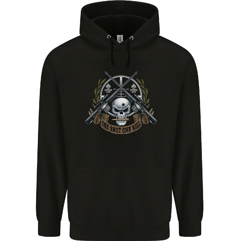 Massive Deals Sniper Ace One Shot Kill Para Marine Army Mens 80% Cotton Hoodie