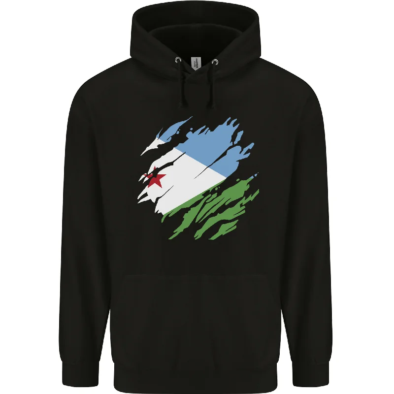 Exclusive Savings Torn Djibouti Flag Djiboutians Day Football Mens 80% Cotton Hoodie