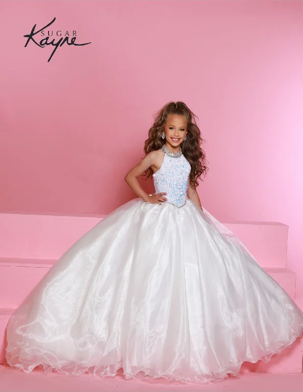 Unbeatable Prices Sugar Kayne C302 Size 6 Unicorn Sequin velvet girls ballgown shimmer pageant dress high neck