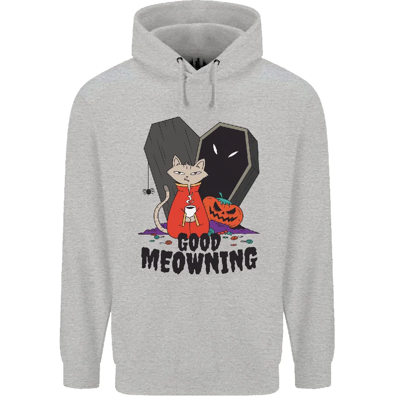 Year-End Sale Vampire Cat Good Meowing Funny Halloween Mens 80% Cotton Hoodie
