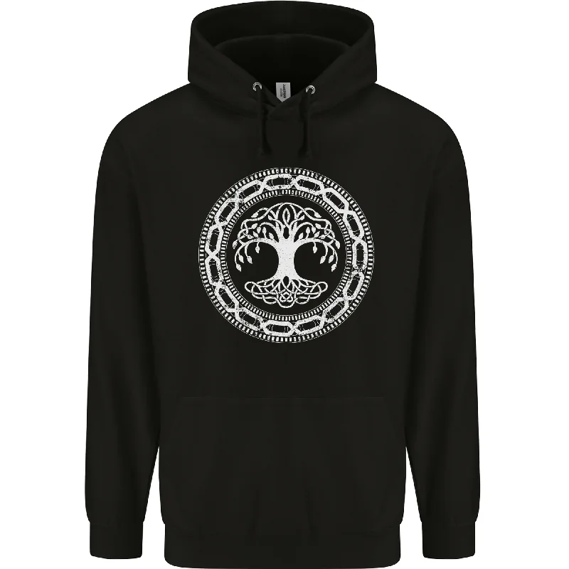 Price Break Viking Symbol Yggdrasil White Gym Mens 80% Cotton Hoodie