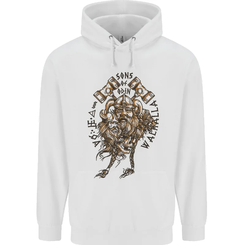 Early Bird Discount Sons of Odin Viking Valhalla Warrior Mens 80% Cotton Hoodie