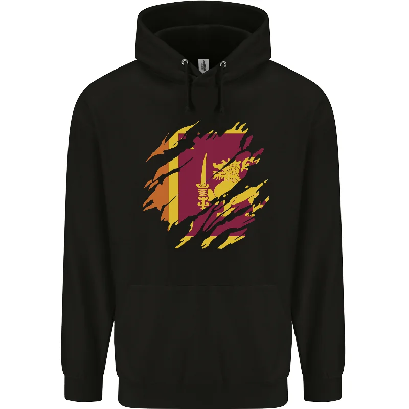 Take Advantage Torn Sri Lankan Flag Sri Lanka Day Football Mens 80% Cotton Hoodie