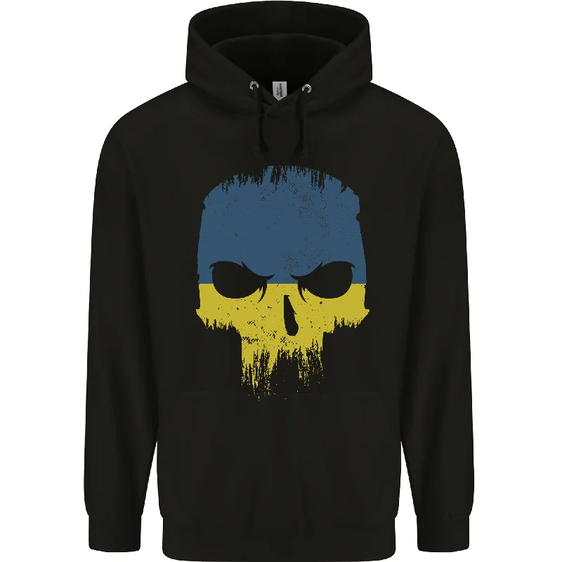 Special Price Ukraine Skull Gym Bodybuilding Biker Mens 80% Cotton Hoodie