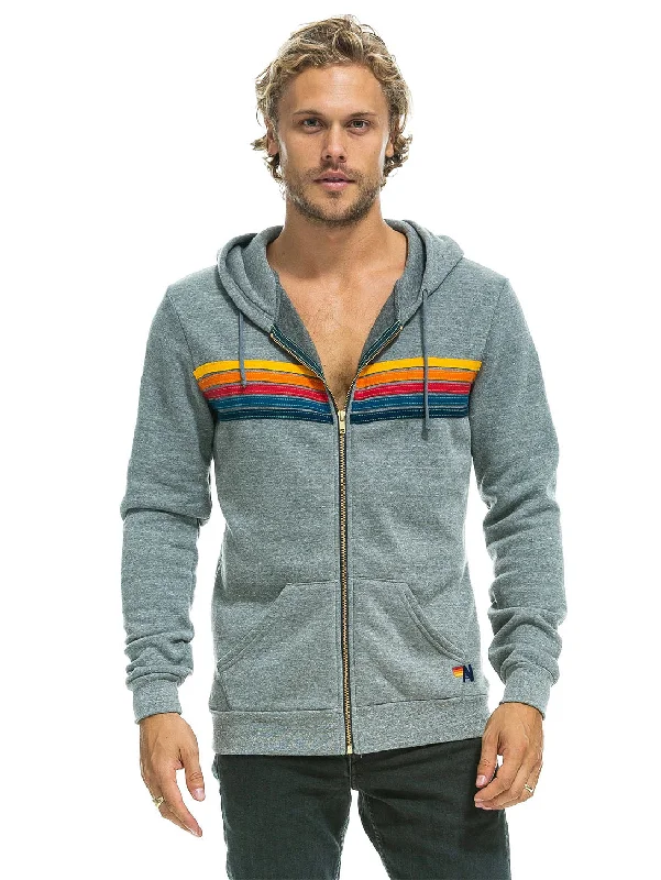 Exclusive Deal 5 Stripe Hoodie - Heather Grey