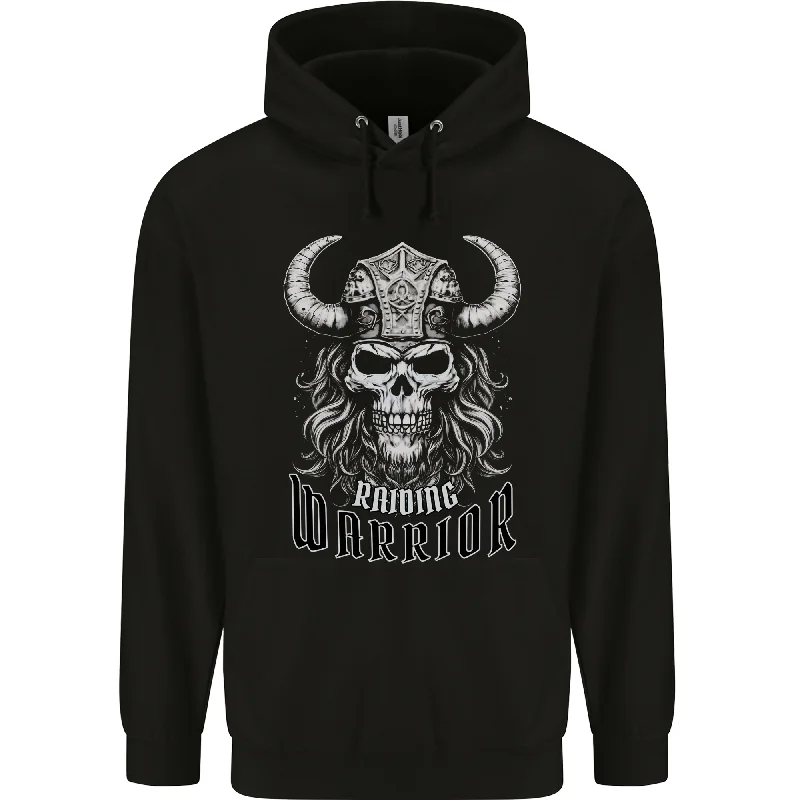 Instant Savings Viking Raiding Warrior Skull Mens 80% Cotton Hoodie