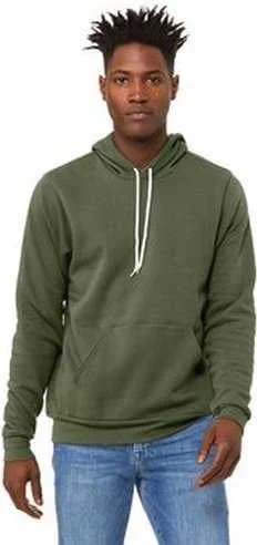 Final Clearance Bella + Canvas 3719 Unisex Sponge Fleece Pullover Hooded Sweatshirt - Military Green Final Clearance Bella + Canvas 3719 Unisex Sponge Fleece Pullover Hooded Sweatshirt - Military Green