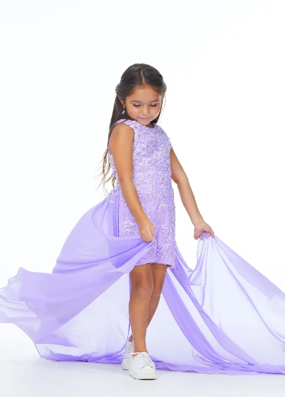 Exclusive Preview Ashley Lauren Kids 8055 size 12 Lilac Kids Lace Applique Romper with Detachable Overskirt Pageant Wear Exclusive Preview Ashley Lauren Kids 8055 size 12 Lilac Kids Lace Applique Romper with Detachable Overskirt Pageant Wear