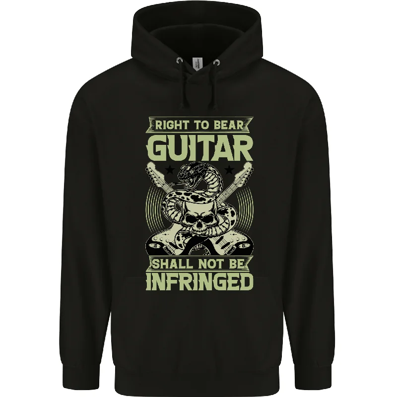 Limited Time Discount Right To Bear Guitar Rock n Roll Music Mens 80% Cotton Hoodie
