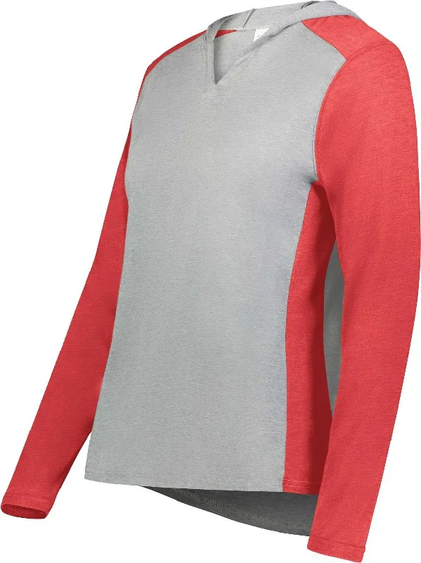 Deep Discounts Augusta 6902 Ladies Gameday Vintage Hoodie - Gray Heather Scarlet Heather Deep Discounts Augusta 6902 Ladies Gameday Vintage Hoodie - Gray Heather Scarlet Heather