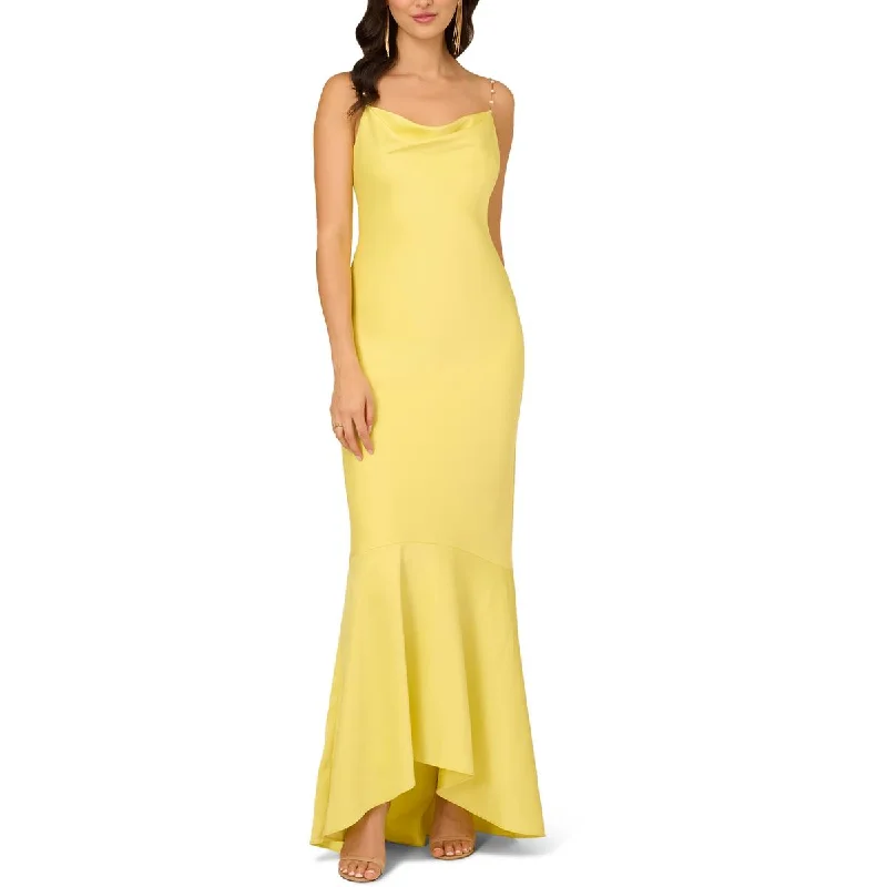 Huge Savings Womens Satin Sleeveless Evening Dress