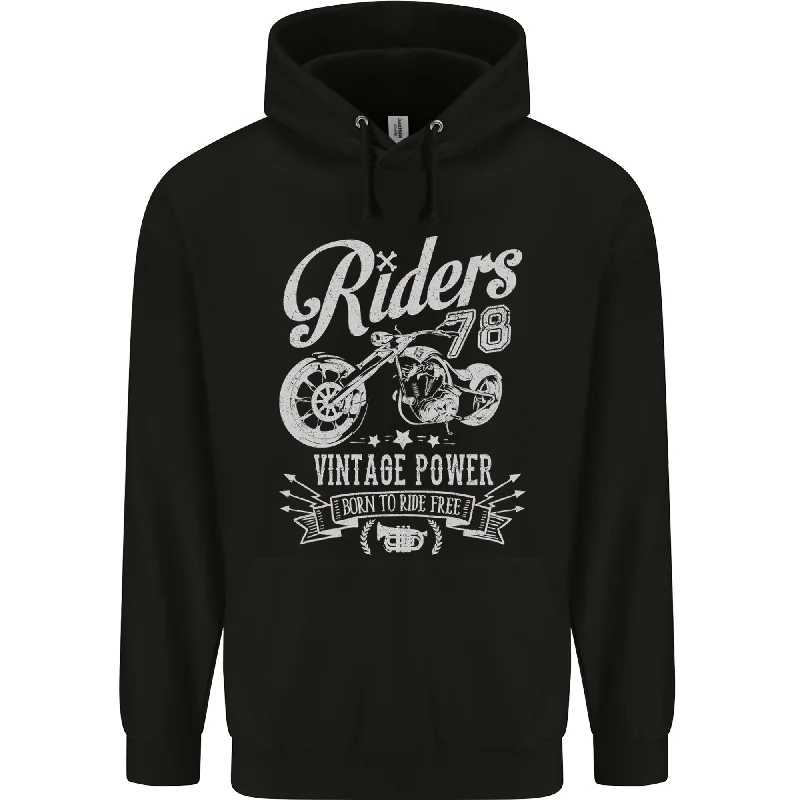 Special Buy Riders 78 Motorcycle Motorbike Biker Mens 80% Cotton Hoodie