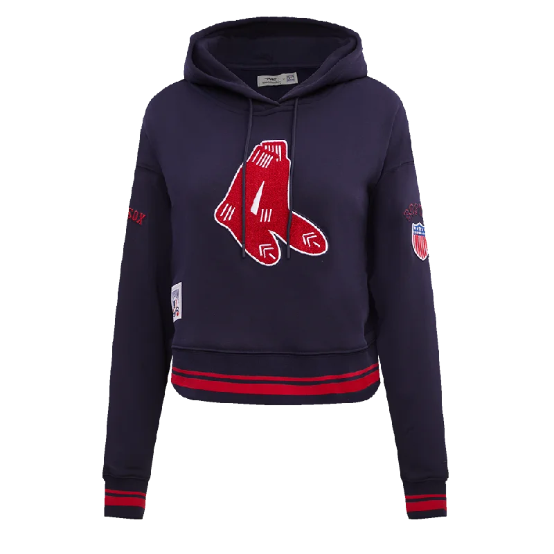 Reduced Prices SUDADERA CON GORRO MLB BOSTON RED SOX RETRO CLASSICS PARA MUJER