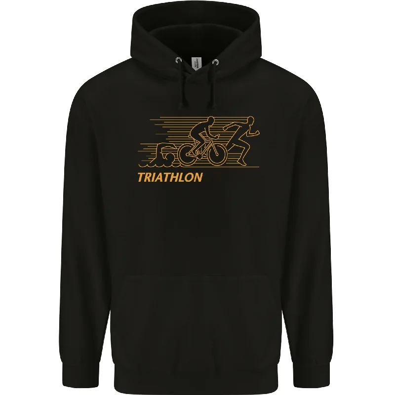 Loyalty Reward Triathlon Running Swimming Cycling Mens 80% Cotton Hoodie