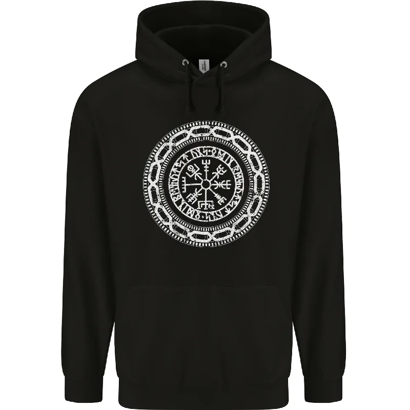 Price Fest Viking Symbol Vegvisir White Gym Mens 80% Cotton Hoodie