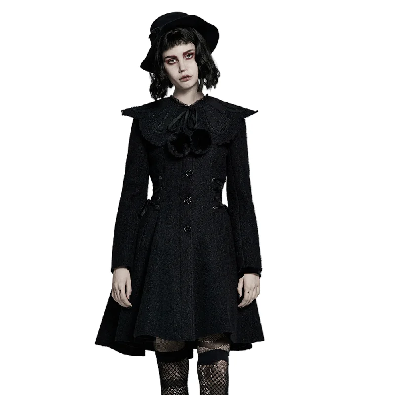 Reduced Prices Victorian-Inspired Detachable Fur Collar Coat