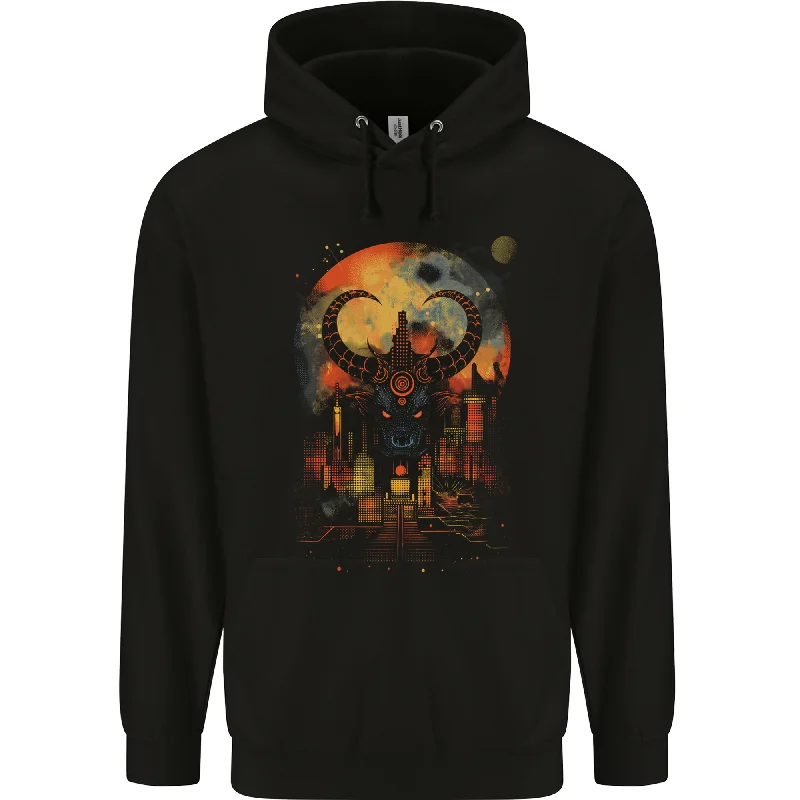 Closeout Urban Evil Bull Fantasy Mens 80% Cotton Hoodie