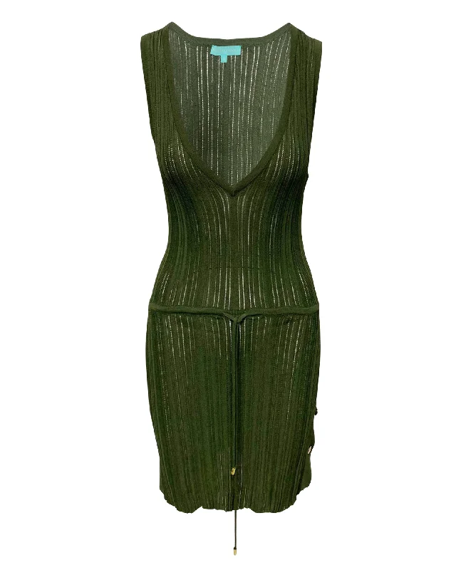 Discount Deals Melissa Odabash Ariana Mini Dress in Green Viscose