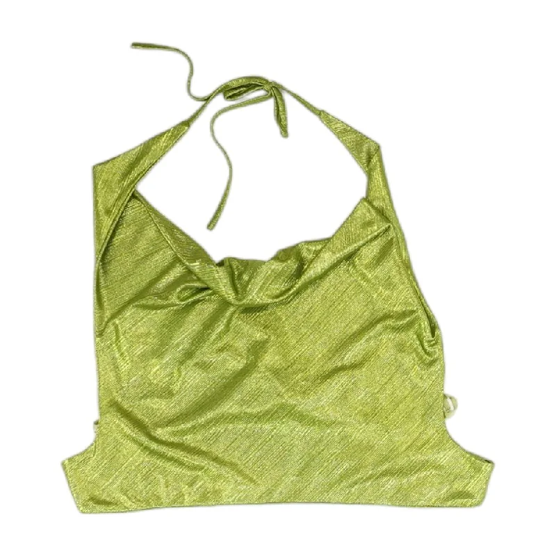 Early Access Green Solid Cropped T-Shirt