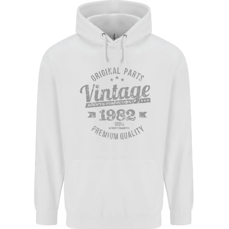 Great Deals Vintage Year 42nd Birthday 1982 Mens 80% Cotton Hoodie White