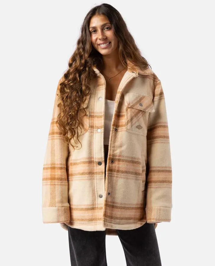 Deal Zone Rip Curl Womens Jacket Desert Check