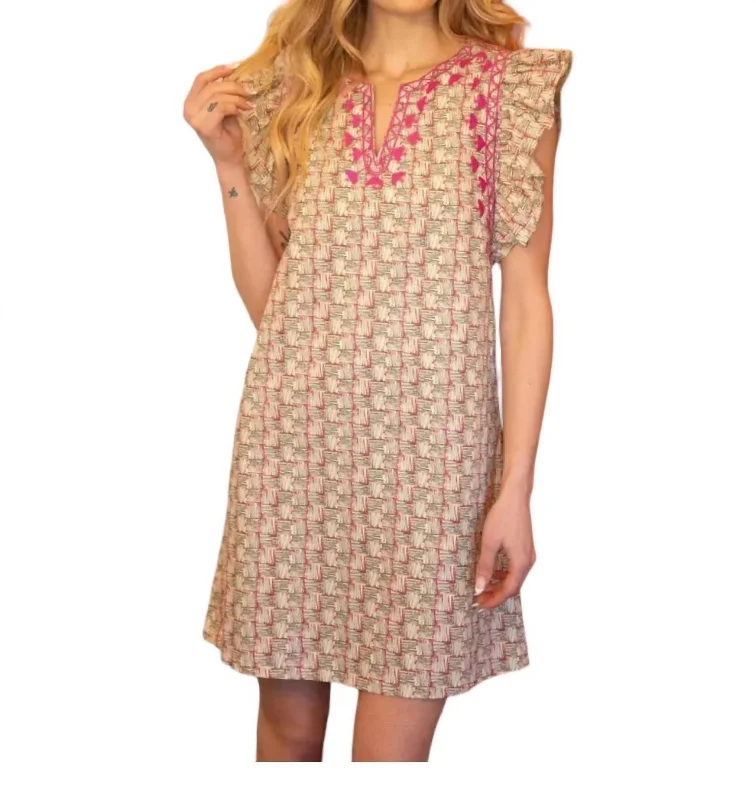 Clearance Sale Isla Dress In Green Combo
