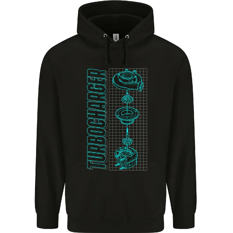 Can't Miss Turbocharger Schematics Muscle Car Drift Mens 80% Cotton Hoodie