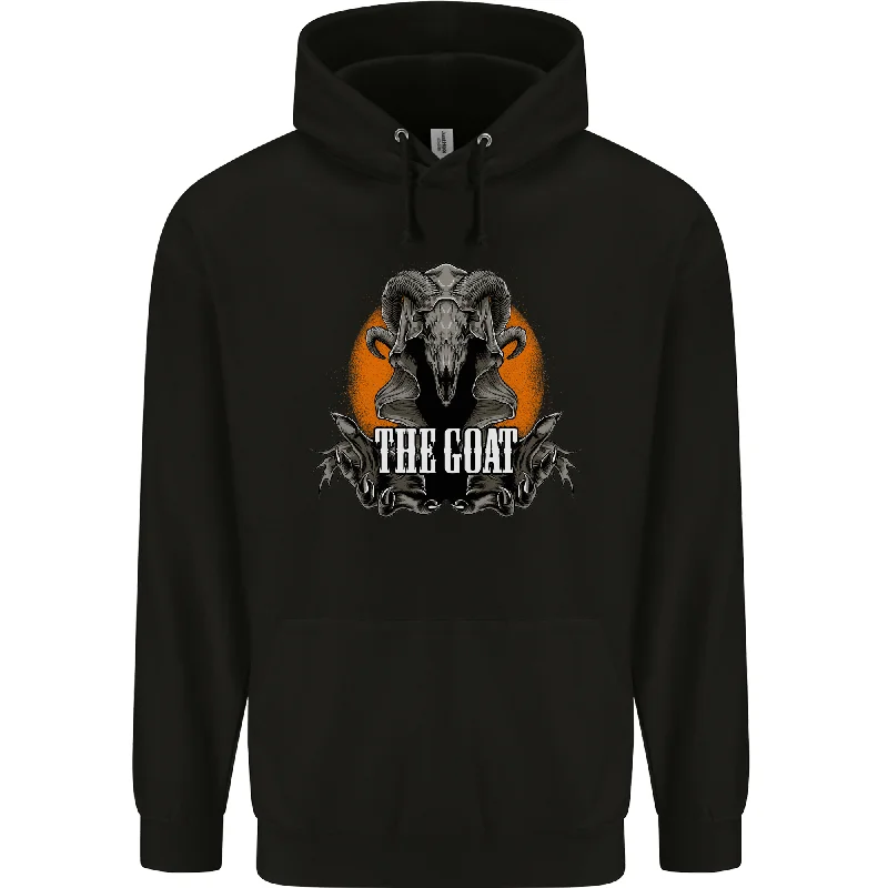 Deal Explosion The Goat Skull Gothic Demon Satan Monster Mens 80% Cotton Hoodie