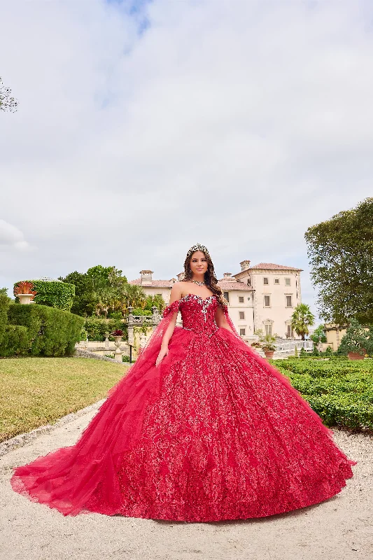 Super Bargain Amarra 54212 Size 4 Wine Quinceanera Gown Ballgown Ruffle Train off the Shoulder Party Dress Formal