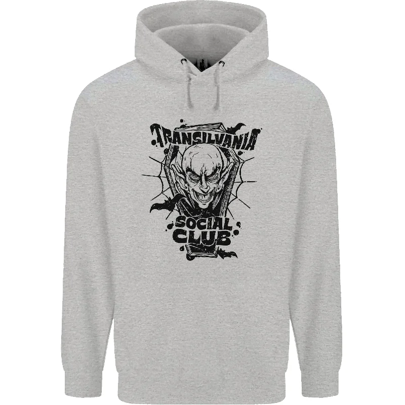 Limited Time Offer Vampires Transylvania Social Club Halloween Mens 80% Cotton Hoodie