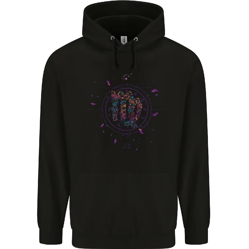 Exclusive Access Vigo Neon Star Sign Zodiac Astrological Mens 80% Cotton Hoodie