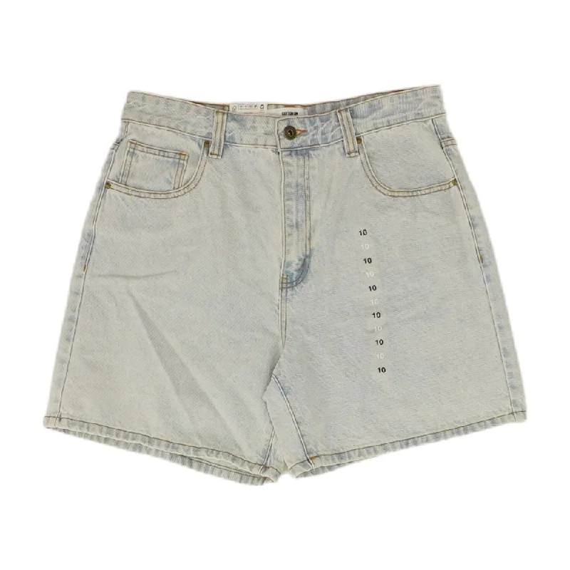 Doorbuster Deal Blue Solid Denim Shorts