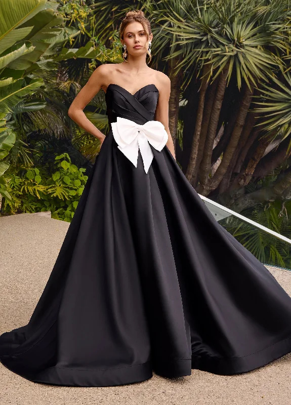 Price Cut Ashley Lauren 11770 Size 0 Black Strapless Ballgown Formal Prom Dress Pageant Mikado Gown A Line