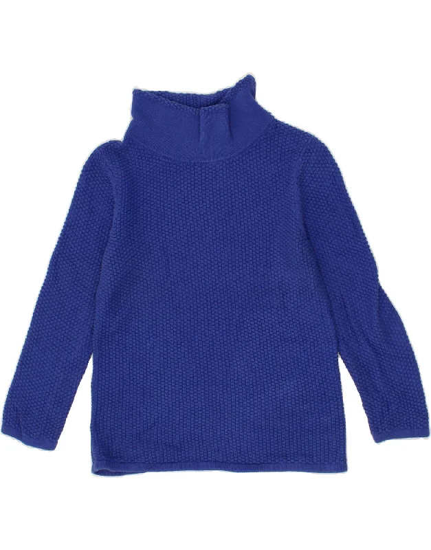Sale Event HOBBS Womens Roll Neck Jumper Sweater UK 10 Small Navy Blue Cotton