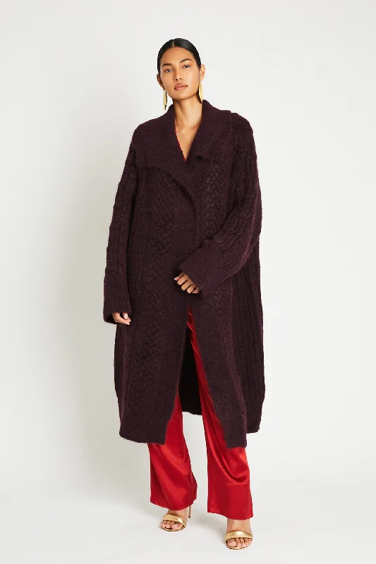 Can't Miss + Beryll Anna Cashmere Coat  | Burgundy
