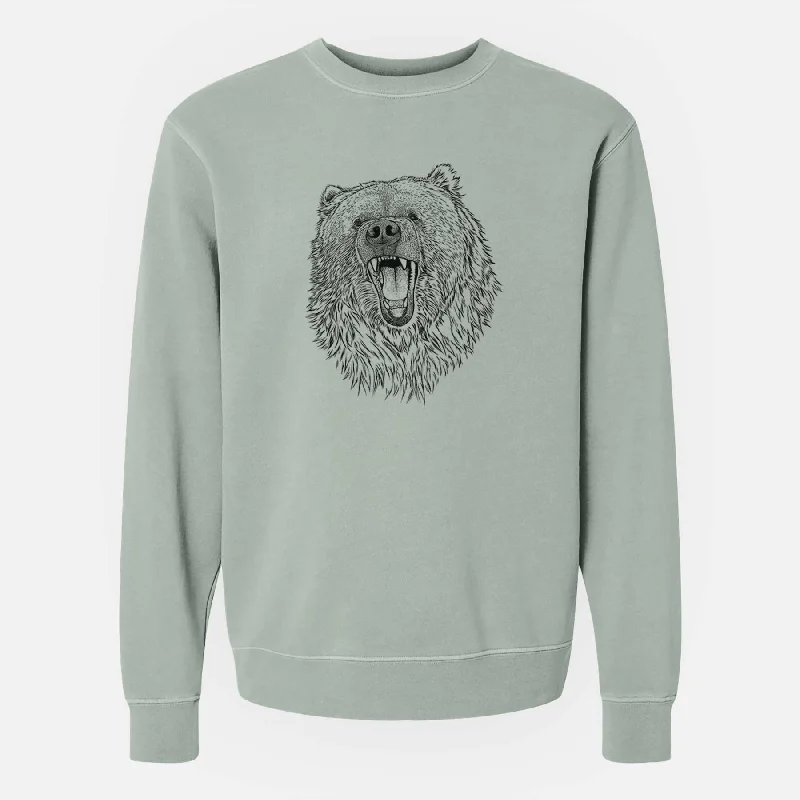 Price Smash Ursus arctos - Kodiak Bear - Unisex Pigment Dyed Crew Sweatshirt
