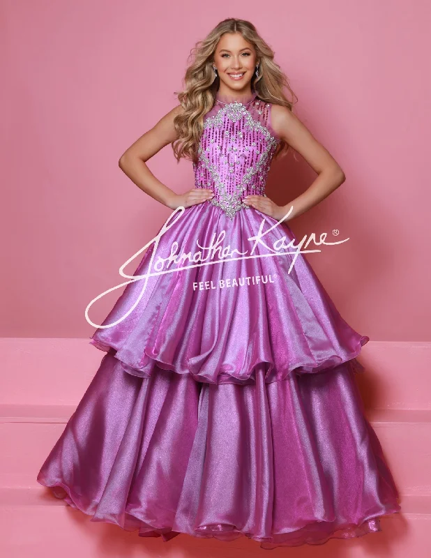 While Supplies Last Sugar Kayne C352 Long Metallic Girls Pageant Dress Preteen Beaded Bodice Layers Metallic Organza