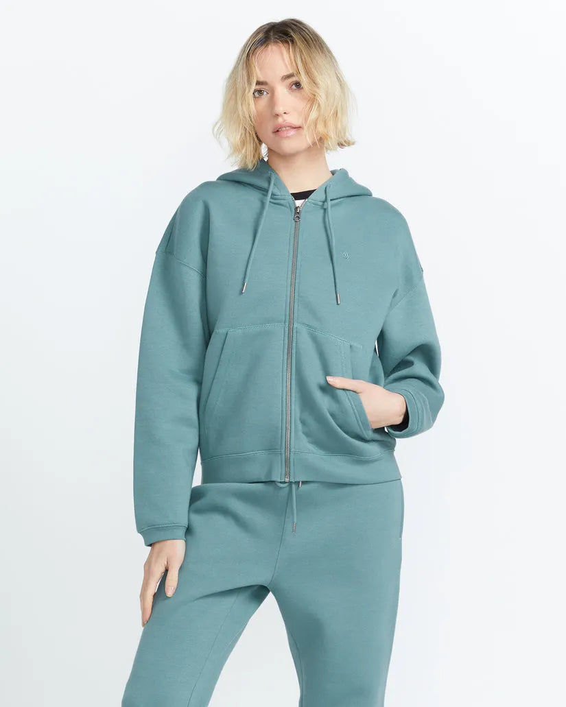 Big Savings Volcom Womens Sweatshirt Stone Heart Up Zip Hoodie Fleece