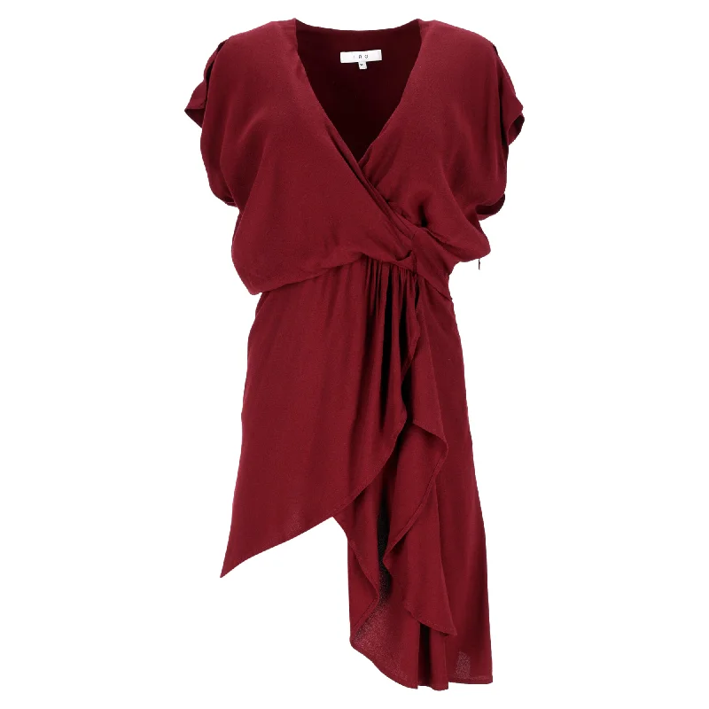 Special Offer Iro Tralor Sheath Dress In Burgundy Viscose