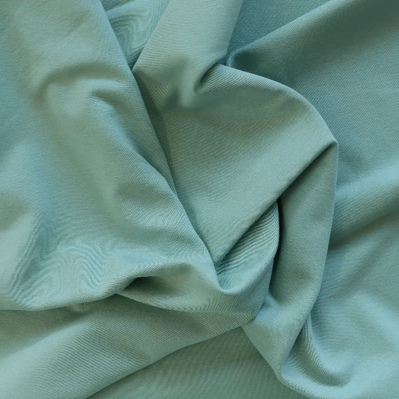 Midnight Madness Organic Cotton French Terry - Duck Egg