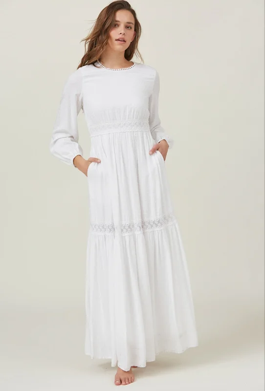Bonus Savings Maddie White Temple Dress/Simple Wedding
