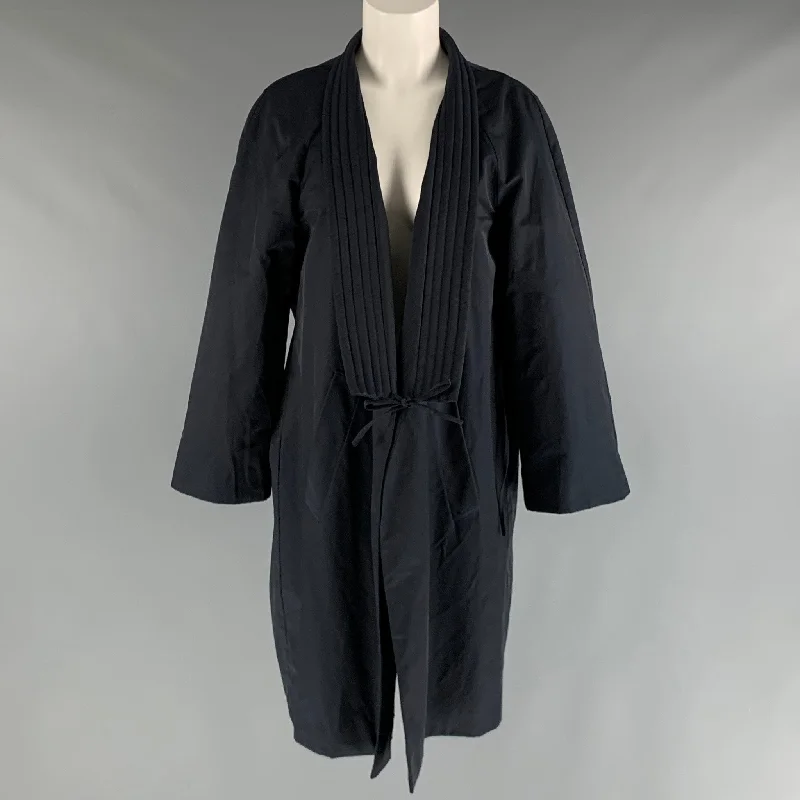 Huge Savings BENJIMU Size XS Navy Cotton Kimono Coat