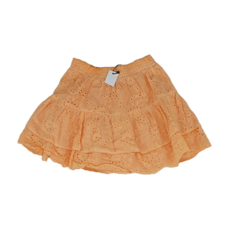 Big Discounts Orange Solid Mini Skirt